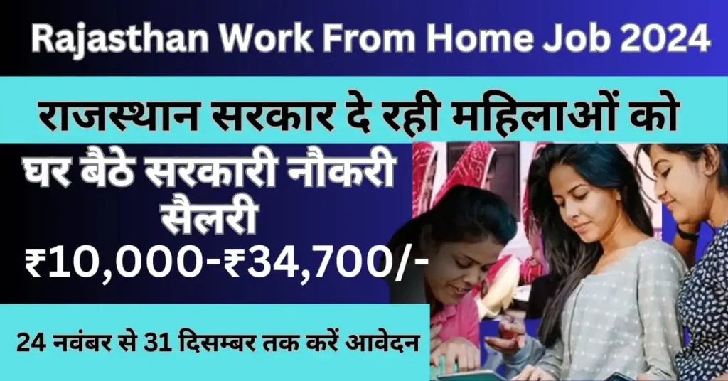 Rajasthan Work From Home Job For Ladies 2024